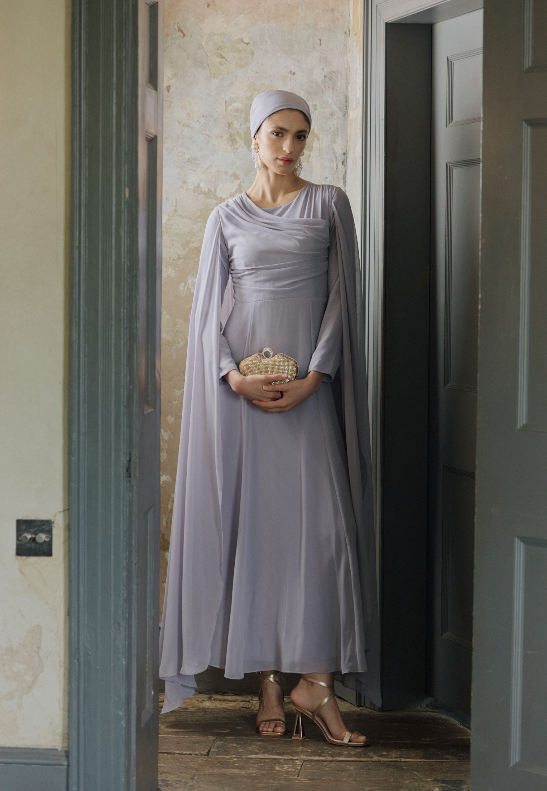 modest chiffon maxi dress Yalina Modest Chiffon Maxi Dress