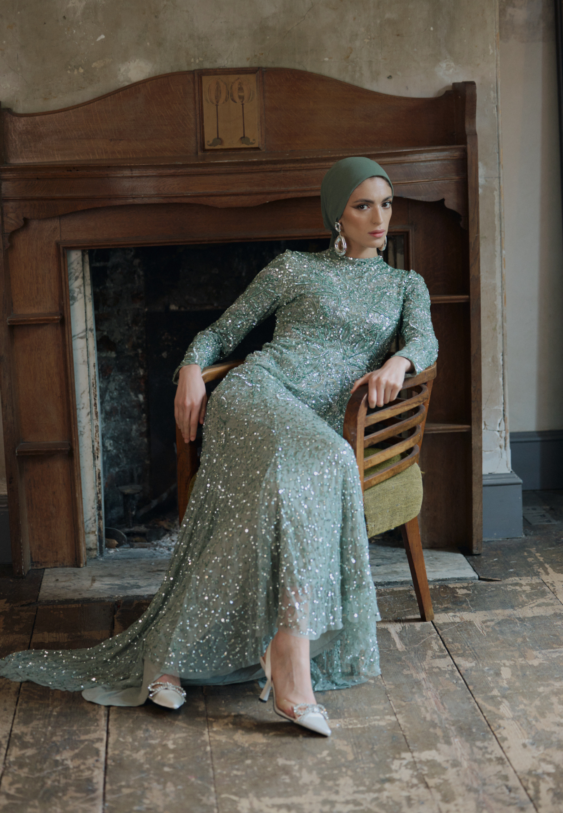 Senia Modest Embellished Sequin Maxi Dress | MTZ250418 Beauut Senia Modest Embellished Sequin Maxi Dress | MTZ250418 Beauut