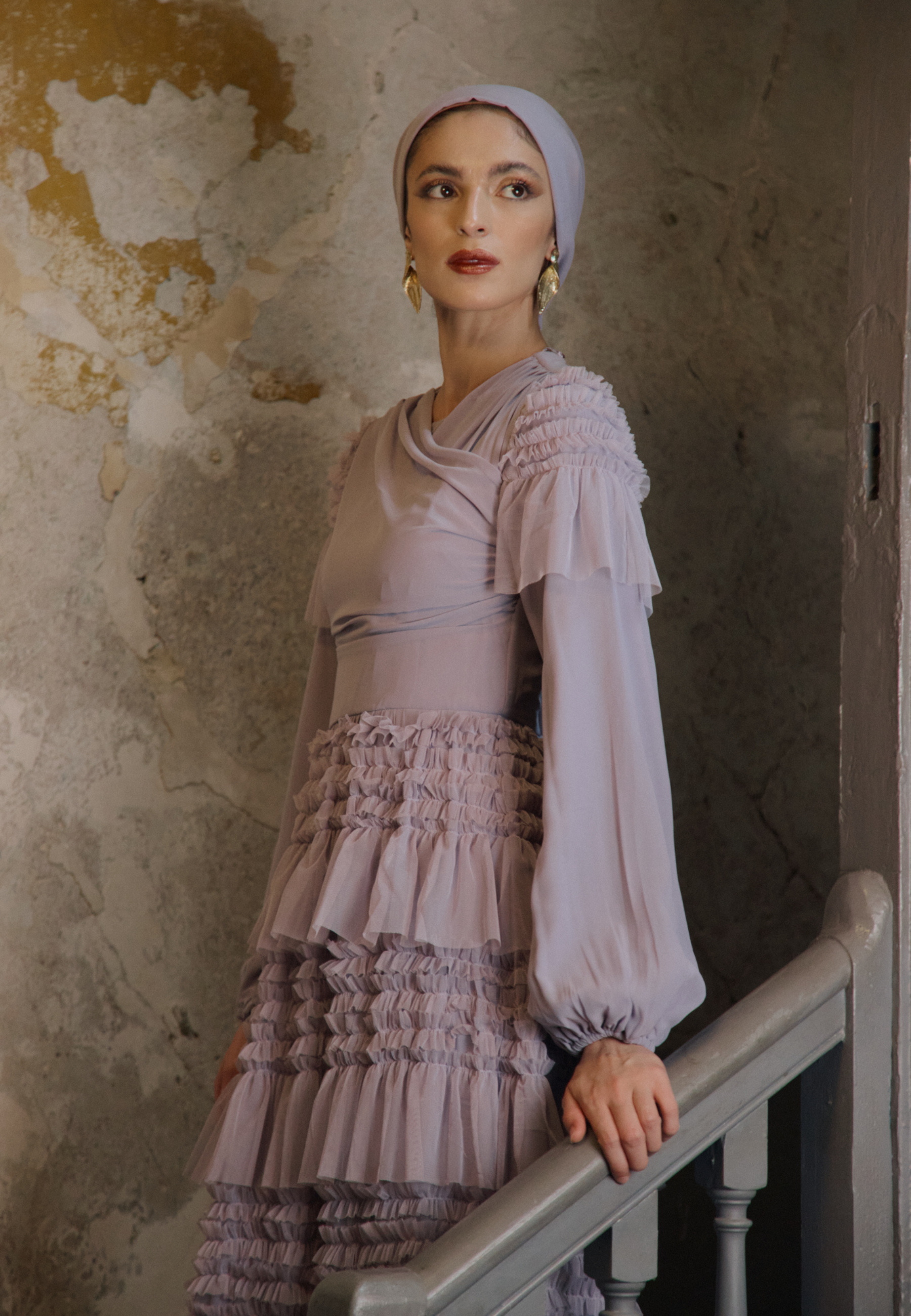 Luna Modest Ruffle Maxi Dress | MTZ250121 Beauut Luna Modest Ruffle Maxi Dress | MTZ250121 Beauut