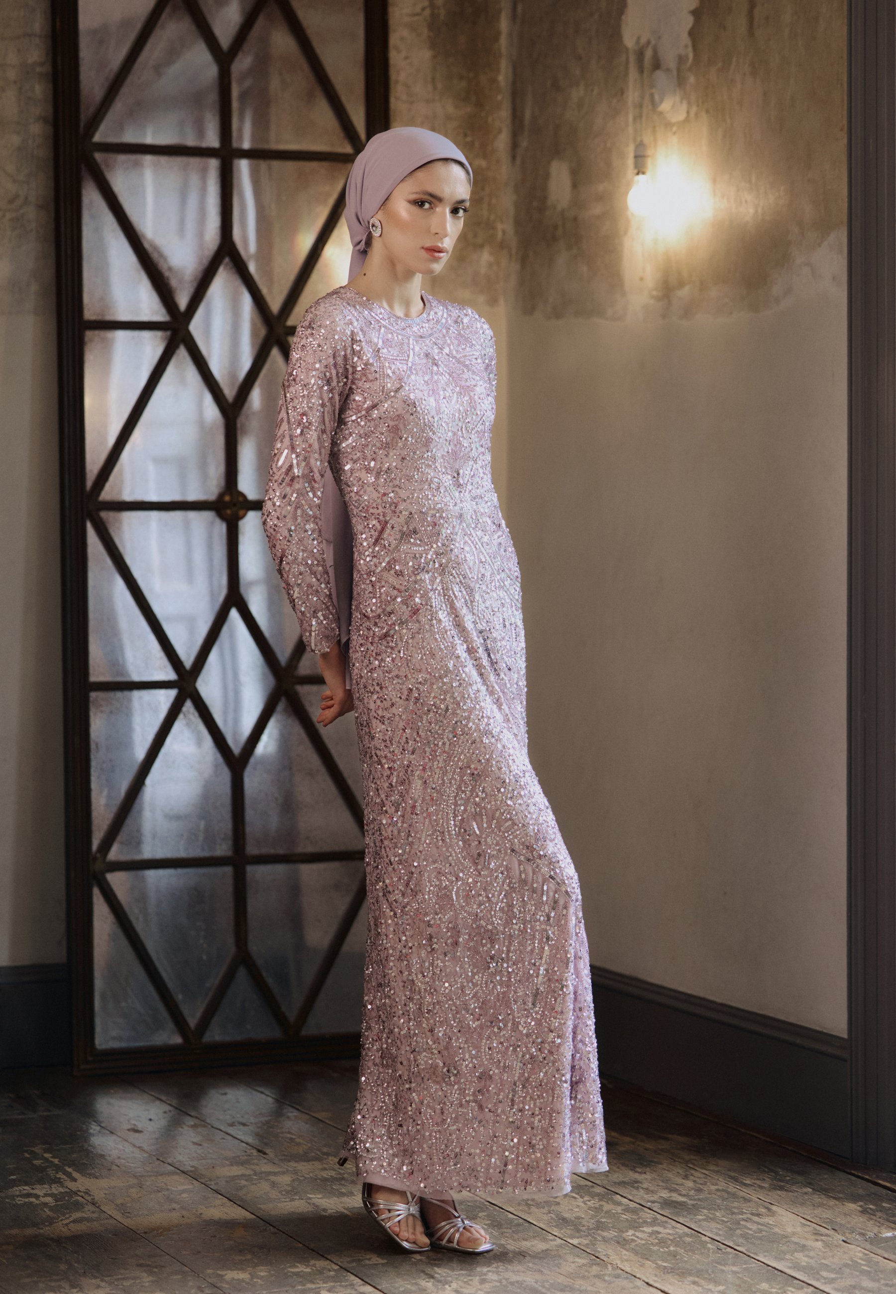 strapless open back dress Liya Modest Embellished Sequin Maxi Dress strapless open back dress Liya Modest Embellished Sequin Maxi Dress