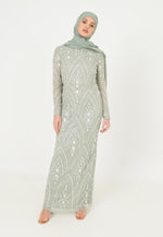Samiya Embellished Sequin Maxi Dress