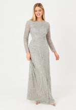 ZOYA EMBELLISHED SEQUINS MAXI DRESS