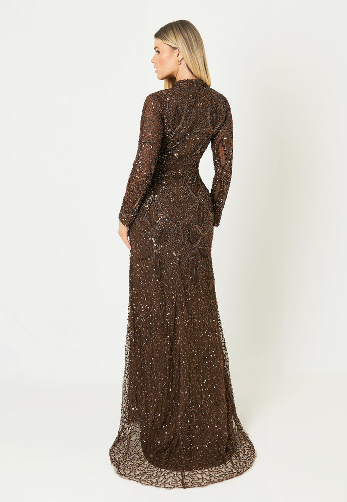 
                  
                    HANIA MODEST EMBELLISHED SEQUINS MAXI DRESS | MTZ240406
                  
                