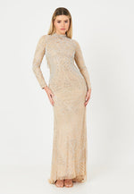 HIBA EMBELLISHED SEQUINS MAXI DRESS