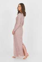 RAMILA EMBELLISHED SEQUIN MAXI DRESS