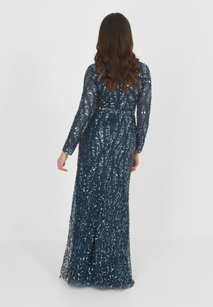 
                  
                    SARA MODEST EMBELLISHED SEQUIN DRESS | M230203
                  
                