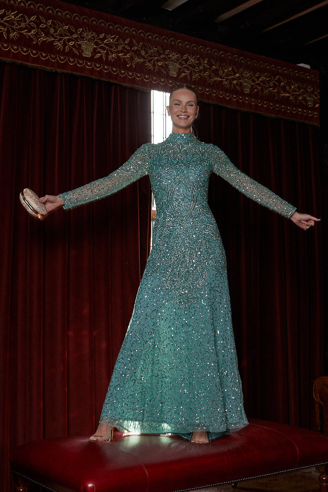 
                  
                    Khadija Embellished Sequin Maxi Dress
                  
                