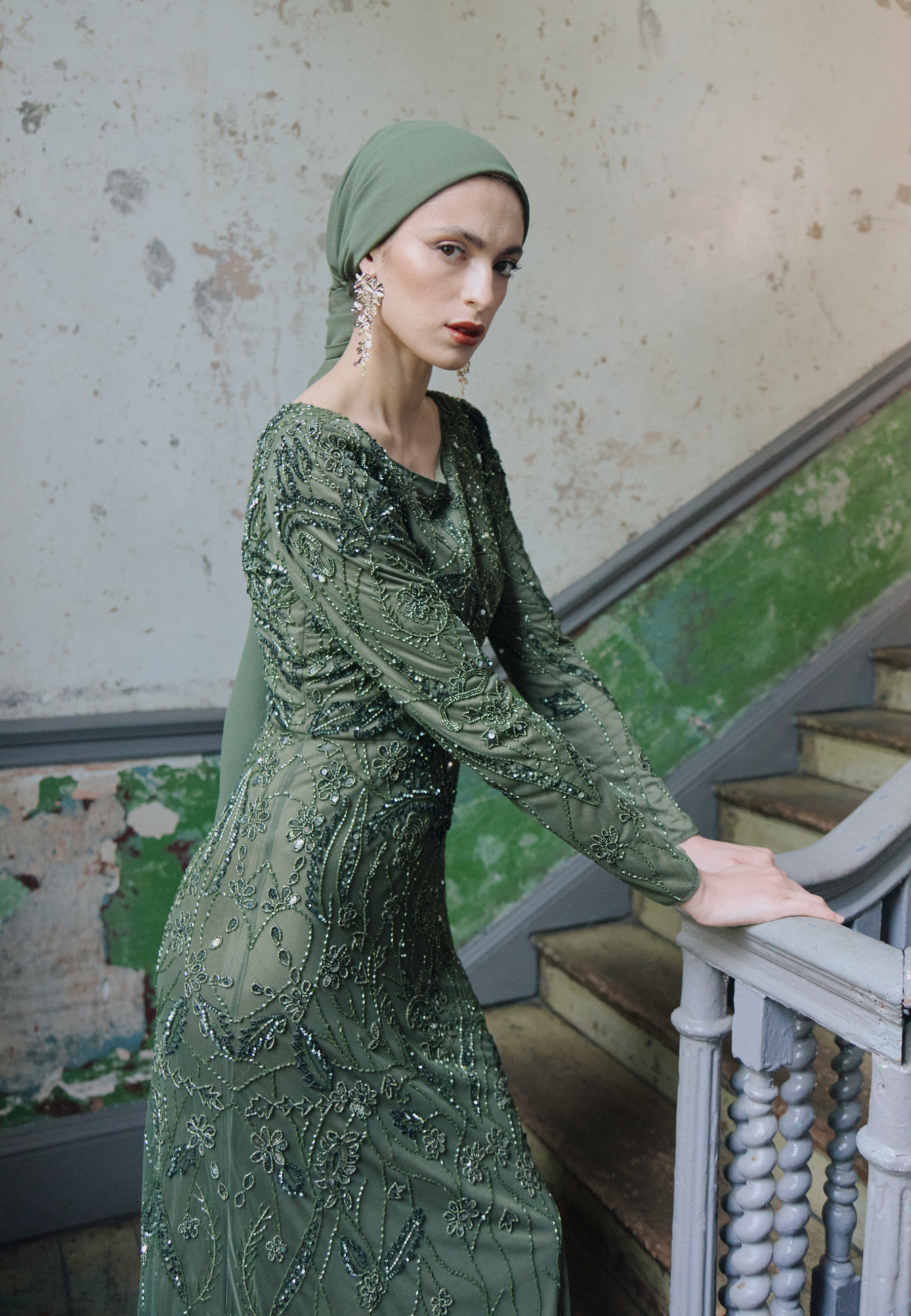 Ziya Embellished Sequin Maxi Dress | MTZ250803