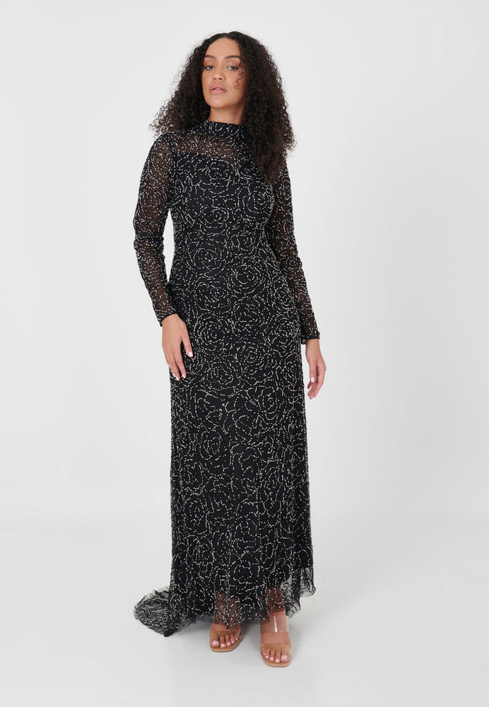 
                  
                    NUHA EMBELLISHED SEQUIN MAXI DRESS
                  
                