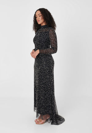 
                  
                    NUHA EMBELLISHED SEQUIN MAXI DRESS
                  
                