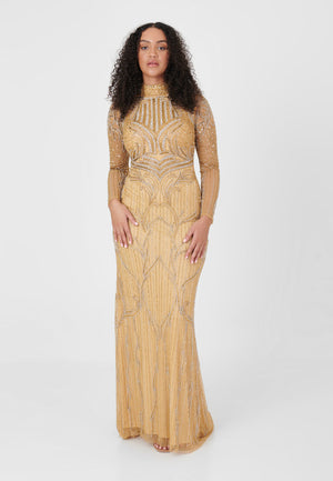 
                  
                    HALIMA EMBELLISHED SEQUIN MAXI DRESS
                  
                