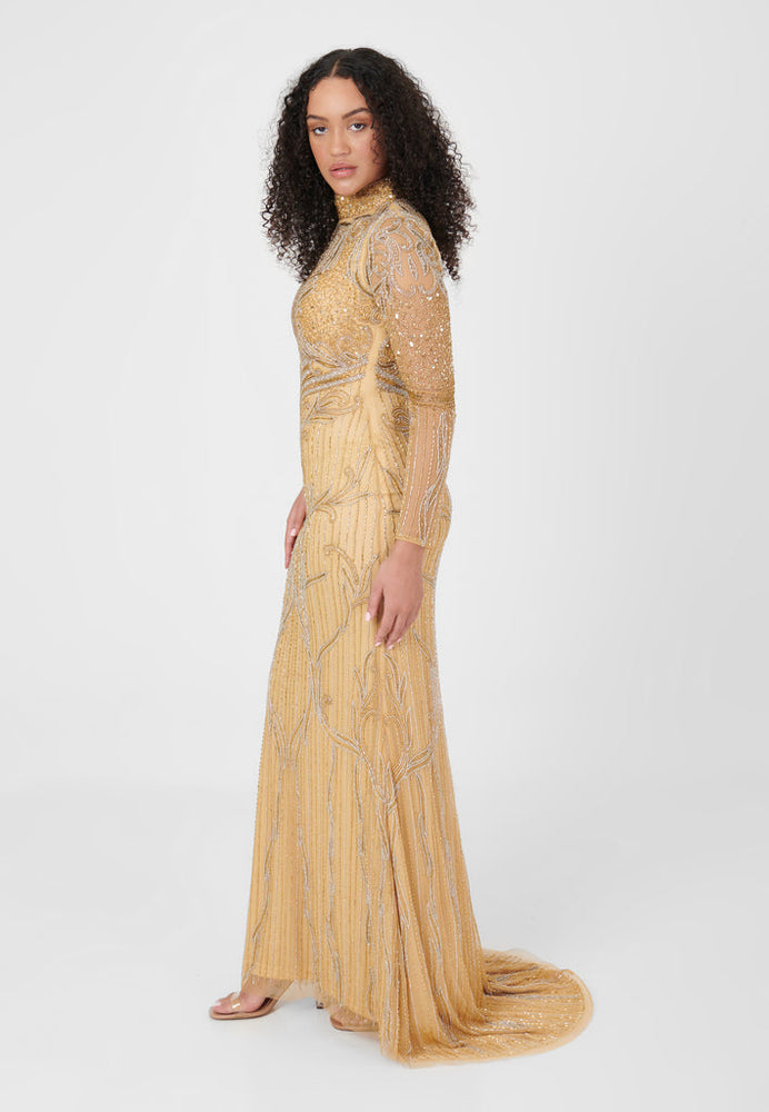 
                  
                    HALIMA EMBELLISHED SEQUIN MAXI DRESS
                  
                