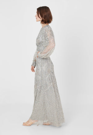 
                  
                    AMIRAH EMBELLISHED SEQUIN MAXI DRESS SIDE
                  
                