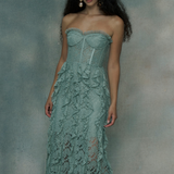 Janel Lace Frill Maxi Dress | BTZ25417