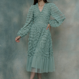 Merlyn Tulle Mesh Midi Dress | BTZ260102