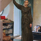 Lujen Embellished Sequin Maxi Dress | MTZ250712