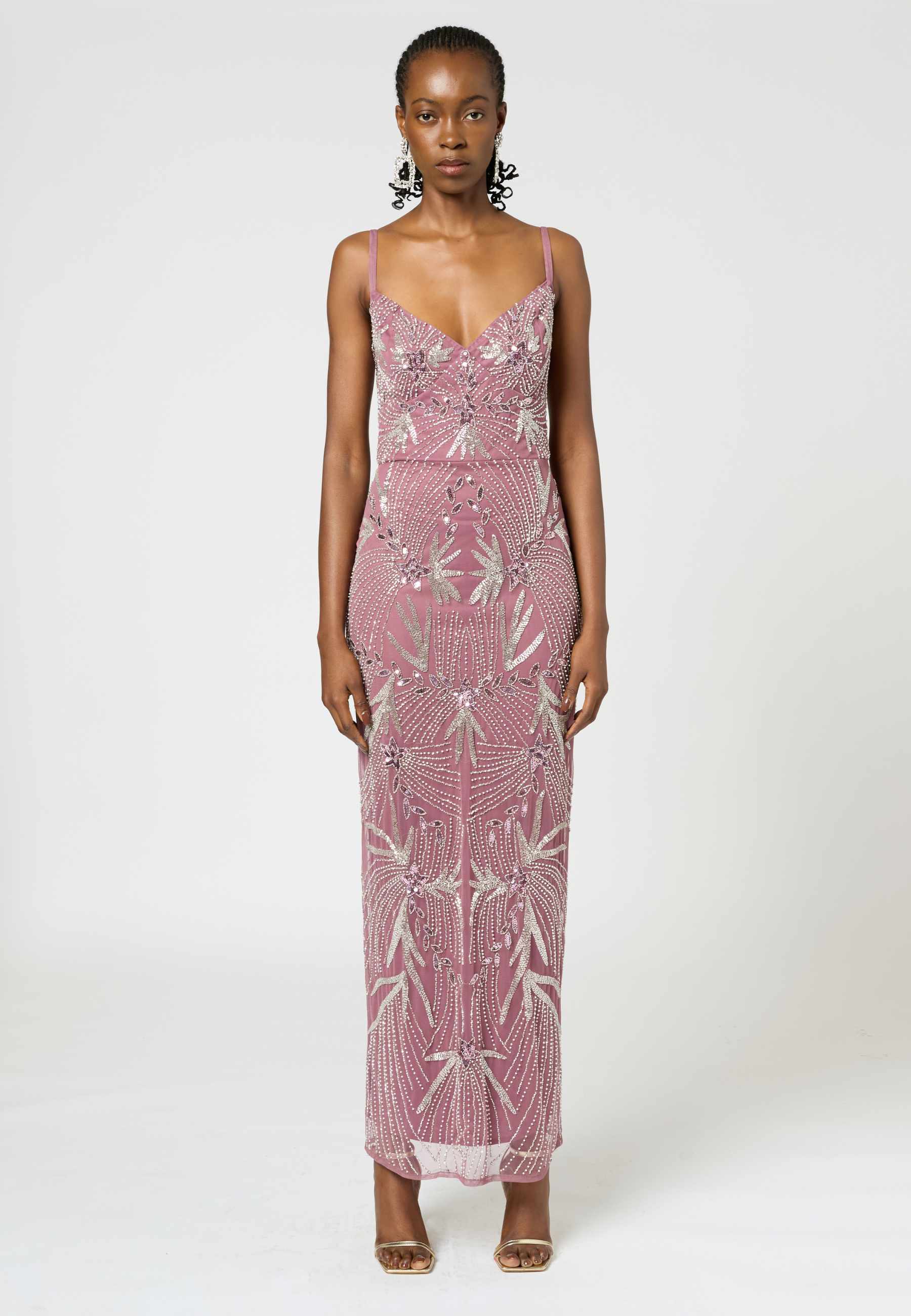 beautiful escape sequin maxi dress - mauve Beautiful Escape Sequin Maxi Dress - Mauve