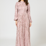 Nava Modest Embellished Sequin Maxi Dress | MTZ250303