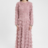 Zaina Modest Ruffle Maxi Dress | MTZ250124