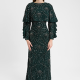 Elin Modest Embellished Sequin Maxi Dress | MTZ250406