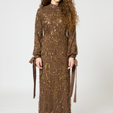 Nayal Modest Embellished Sequin Maxi Dress | MTZ250403