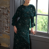 Elin Modest Embellished Sequin Maxi Dress | MTZ250406