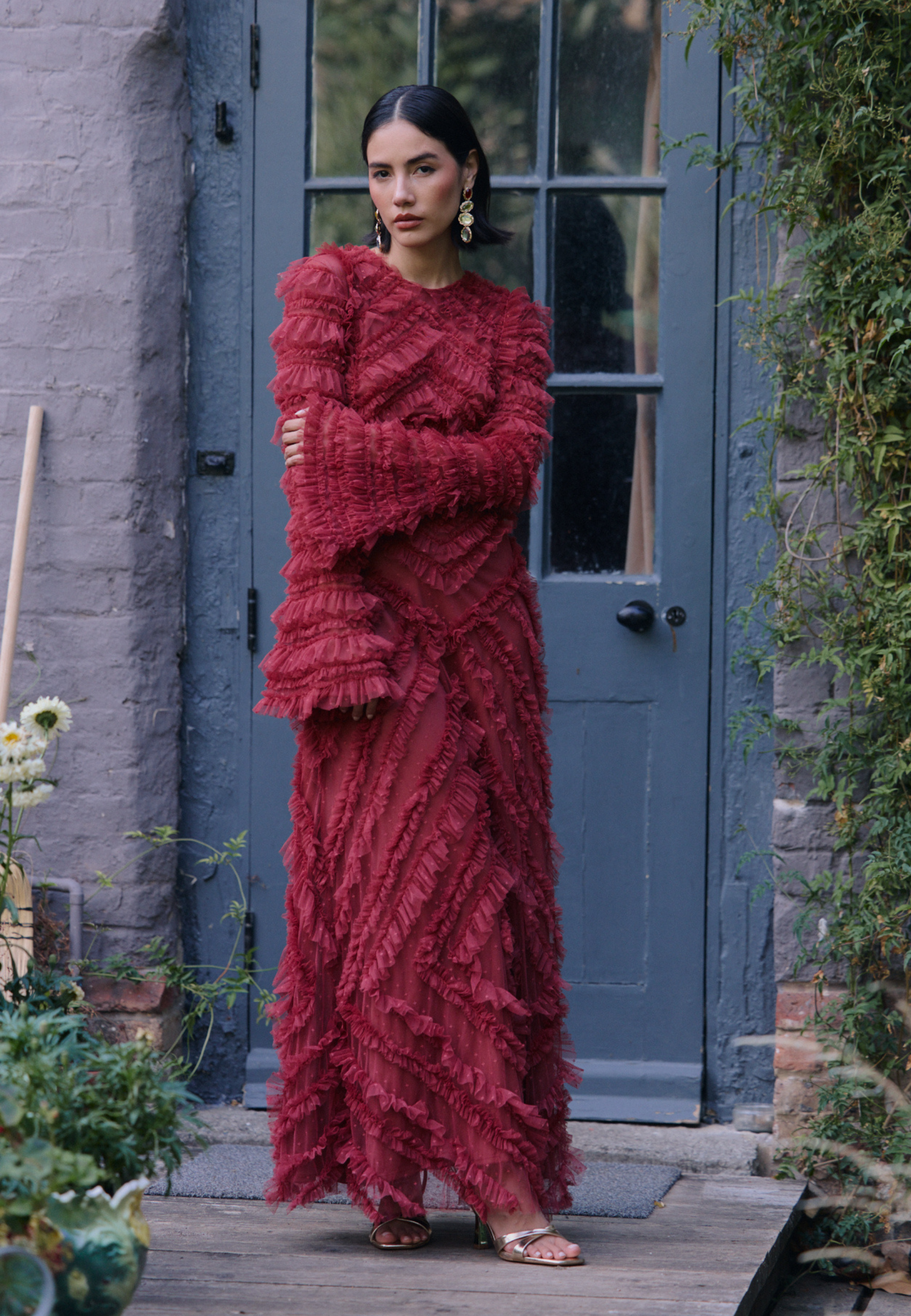 Jane Modest Ruffle Maxi Dress | MTZ250112