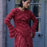 Jane Modest Ruffle Maxi Dress | MTZ250112