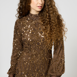 Nayal Modest Embellished Sequin Maxi Dress | MTZ250403