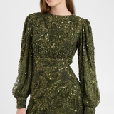 Lujen Embellished Sequin Maxi Dress | MTZ250712