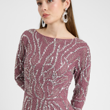 Sezen Embellished Sequin Maxi Dress | MTZ250812