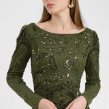 Ziya Embellished Sequin Maxi Dress | MTZ250803