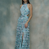 Helene Ruffle Maxi Dress | BTZ250126