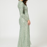 Senia  Modest Embellished Sequin Maxi Dress | MTZ250418