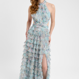 Helene Ruffle Maxi Dress | BTZ250126