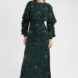 Elin Modest Embellished Sequin Maxi Dress | MTZ250406