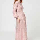 Elif Modest Embellished Sequin Maxi Dress | MTZ250315
