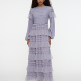 Luna Modest Ruffle Maxi Dress | MTZ250121