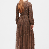 Erina Modest Embellished Sequin Maxi Dress | MTZ250313