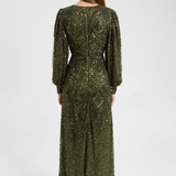 Lujen Embellished Sequin Maxi Dress | MTZ250712