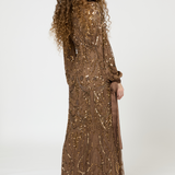 Nayal Modest Embellished Sequin Maxi Dress | MTZ250403