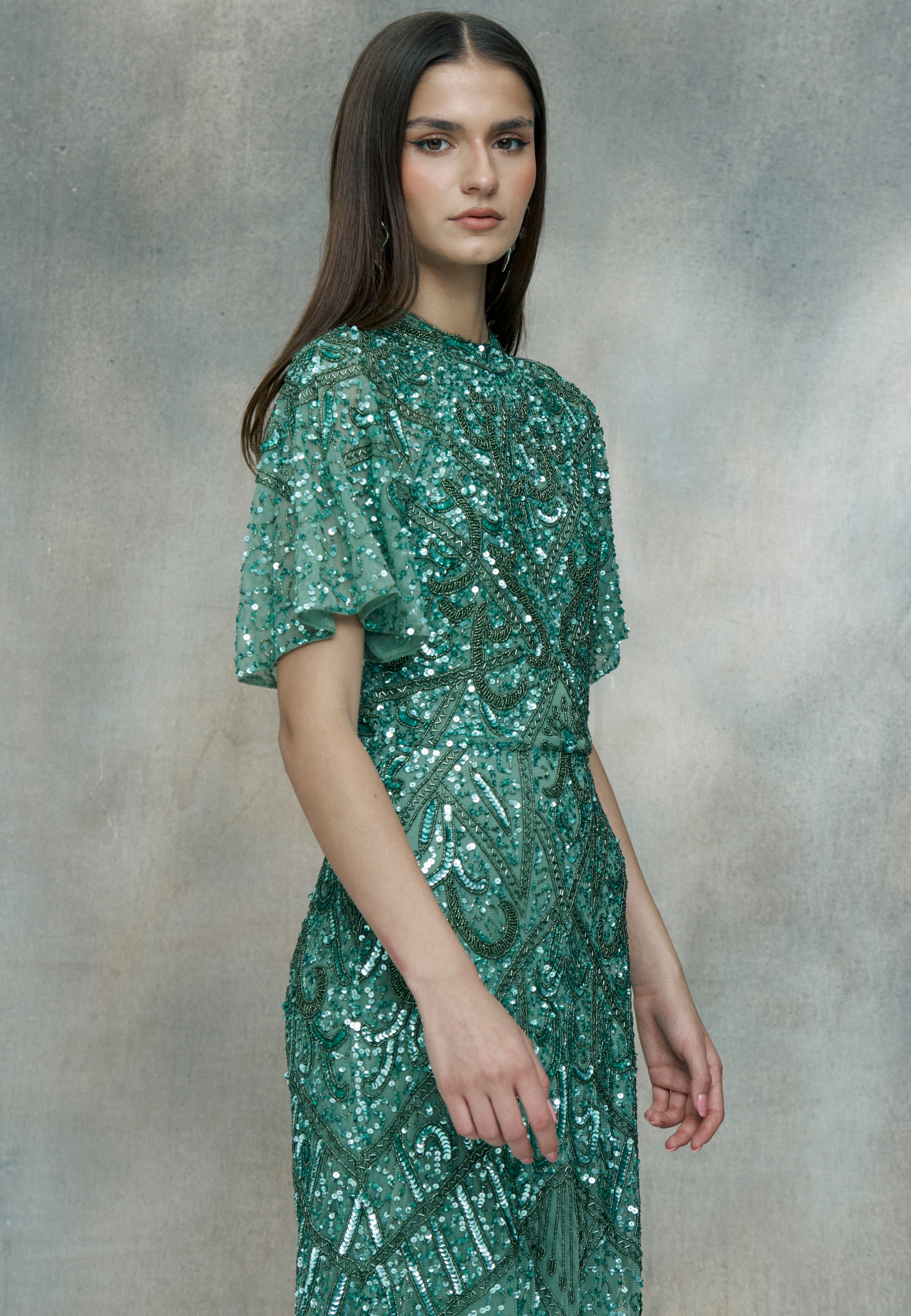 carina sequin maxi dress Carina Embellished Sequin Maxi Dress