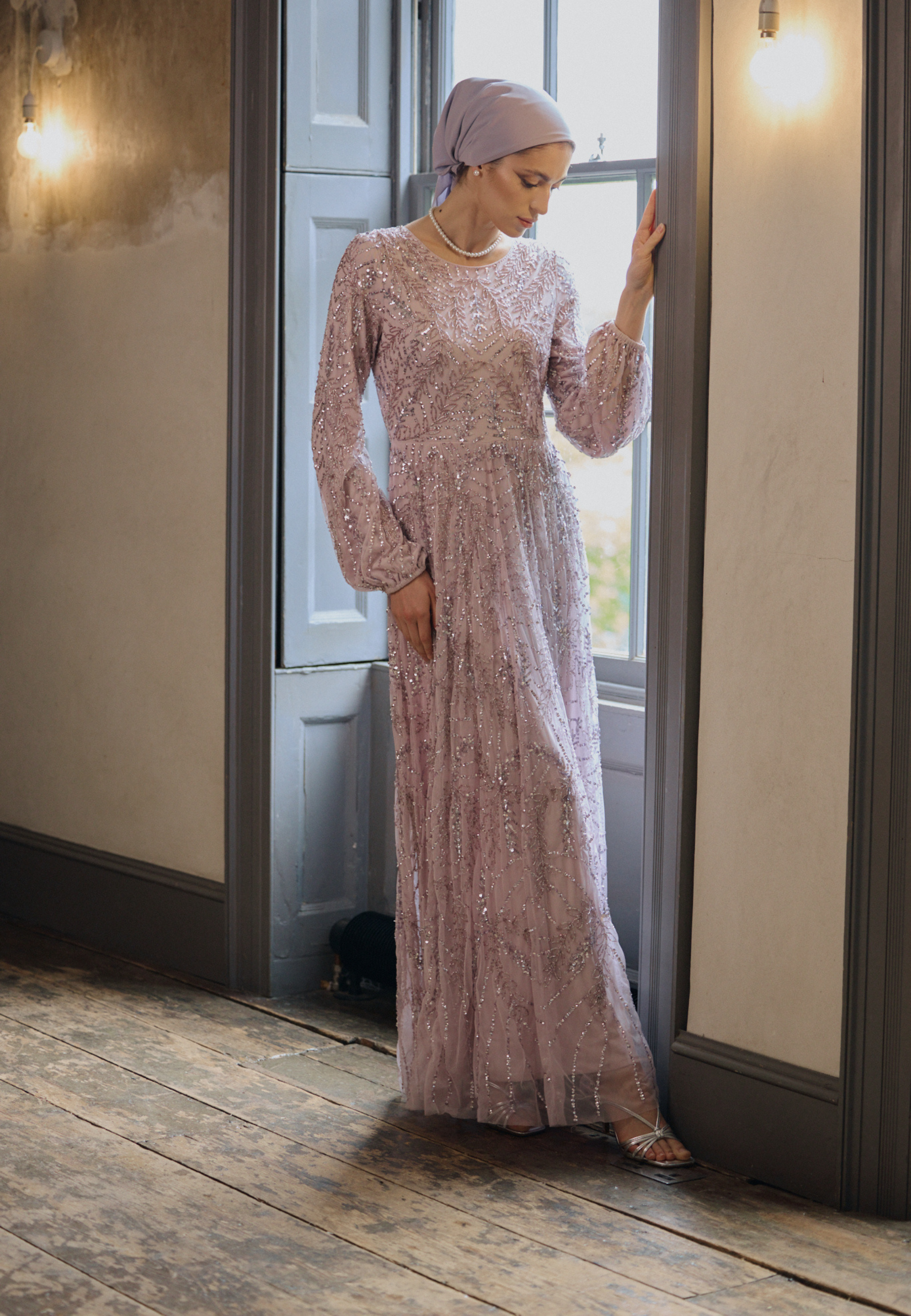 Imara Modest Embellished Sequin Maxi Dress | MTZ250324 Beauut Imara Modest Embellished Sequin Maxi Dress | MTZ250324 Beauut