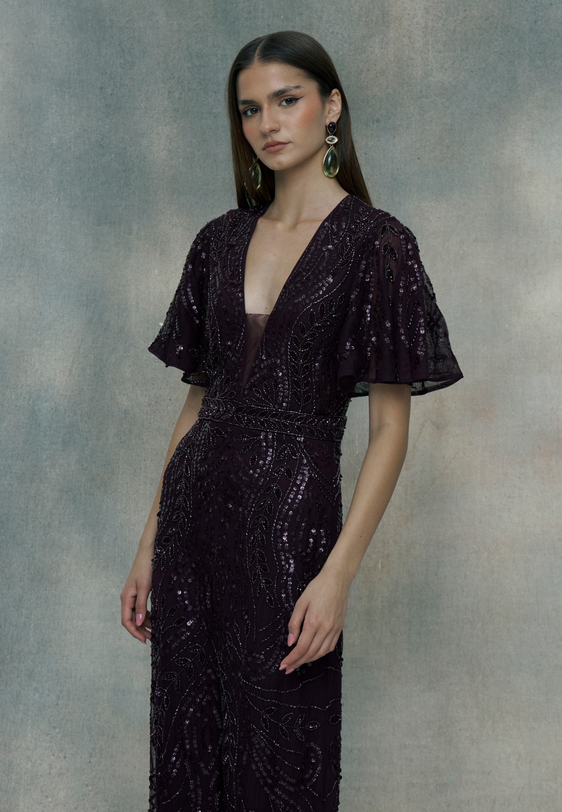 Agnes Embellished Sequin Maxi Dress | BTZ250806
