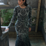 Azza Embellished Sequin Maxi Dress | MTZ250814