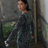 Azza Embellished Sequin Maxi Dress | MTZ250814