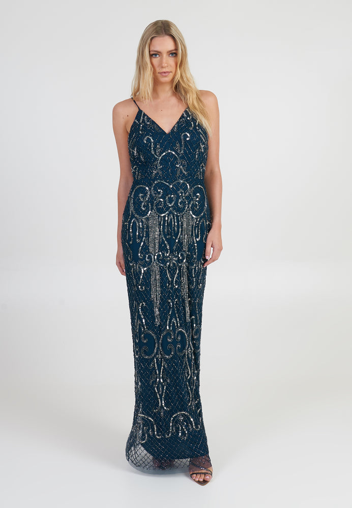 AMY EMBELLISHED SEQUINS MAXI DRESS | BTZ240802