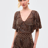 Daisy Embellished Sequin Maxi Dress | BTZ260901