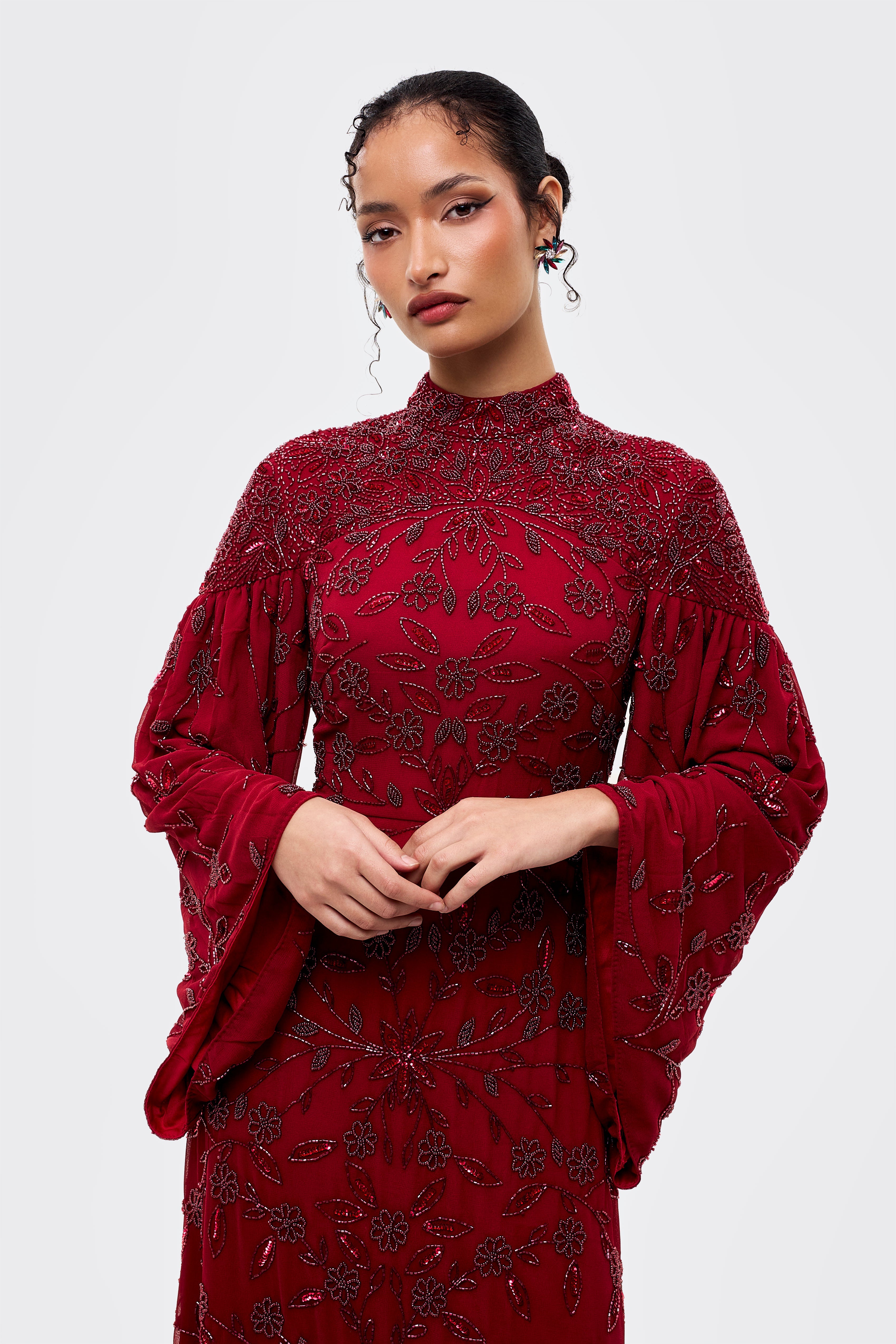 Maisie Modest Sequin Maxi Dress | MTZ260304