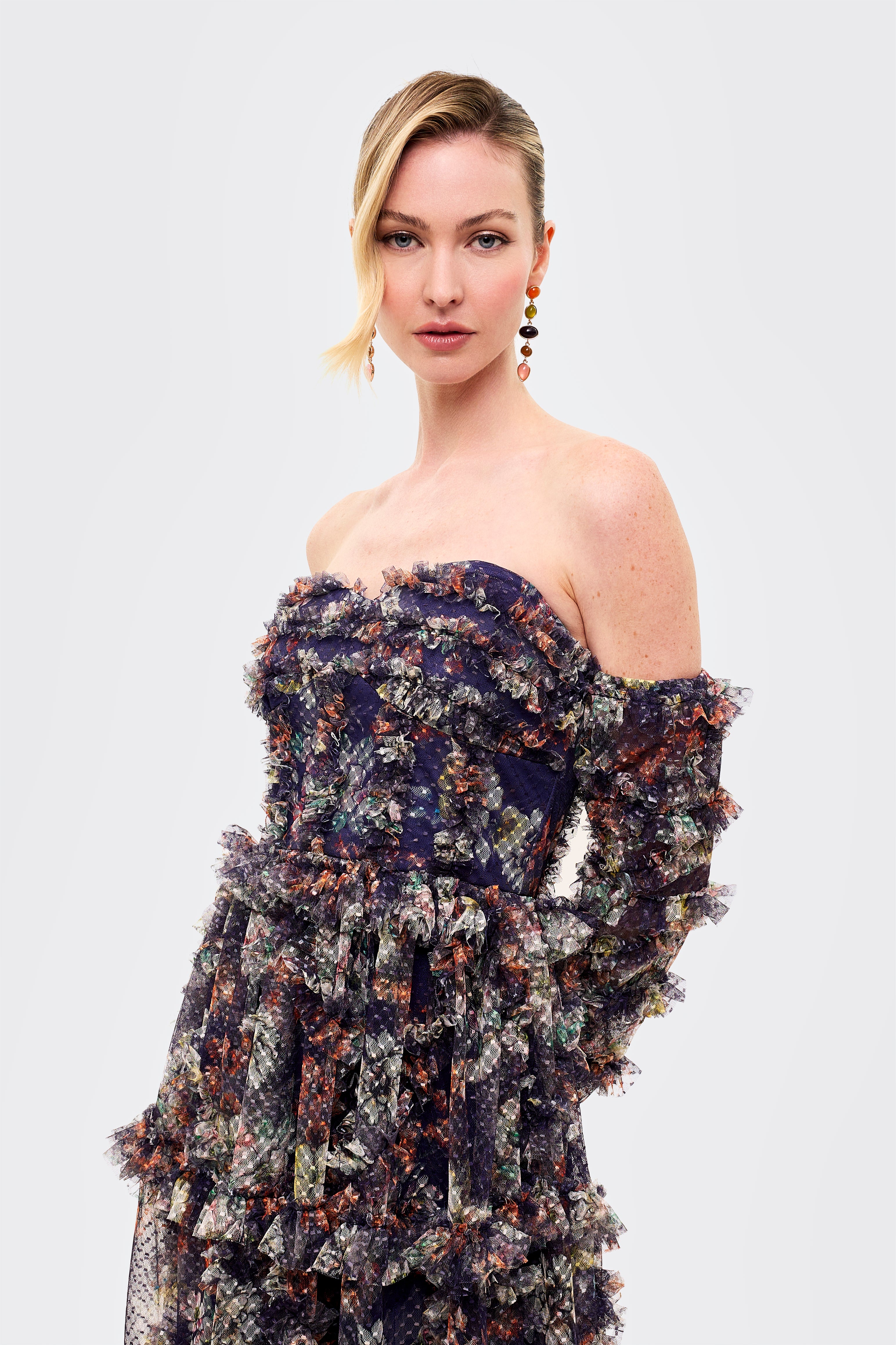 Meila Ruffle Maxi Dress | BTZ260213